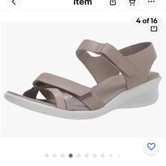 NEW IN BOX - ECCO Women's Felicia Ankle Strap Sandal Wedge (9-9.5) - Picture 4 of 16